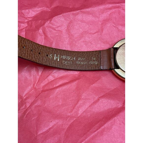 Authentic 18K Solid Yellow Gold Cartier Watch with Black & Brown Leather Band main image 6